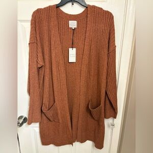 NWT Gypsy Cloud Women's Brown Cardigan Sweater